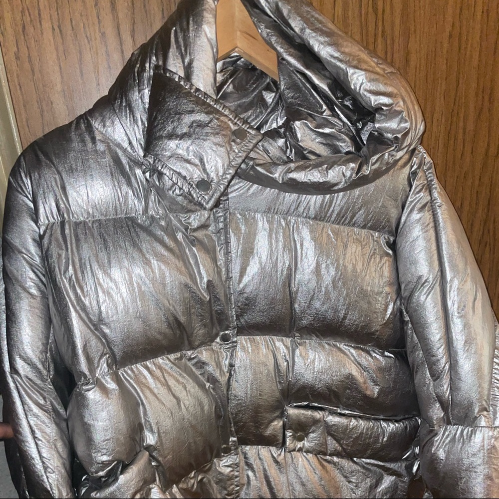 Metallic Boohoo Women Coat